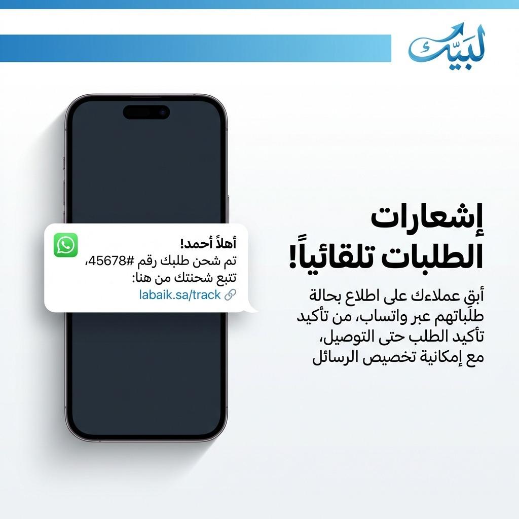 إشعارات الطلبات تلقائياً